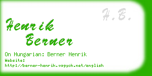 henrik berner business card